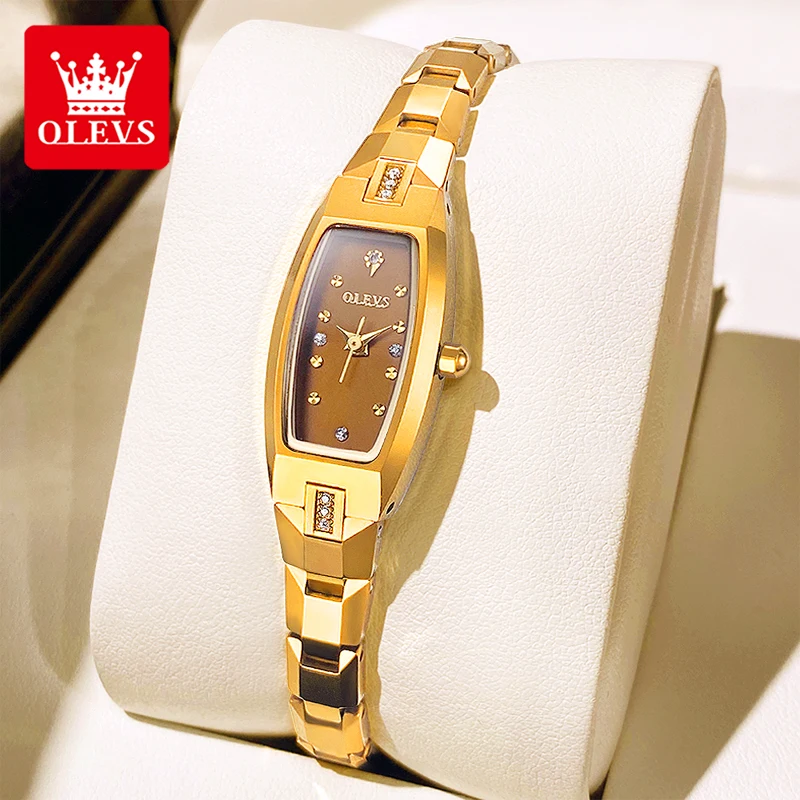 OLEVS 5501 Original Watches for Women Tungsten Steel Diamond Inlaid Luxury Top Brand Ladies Dress Wrist Clock Relogio Feminino