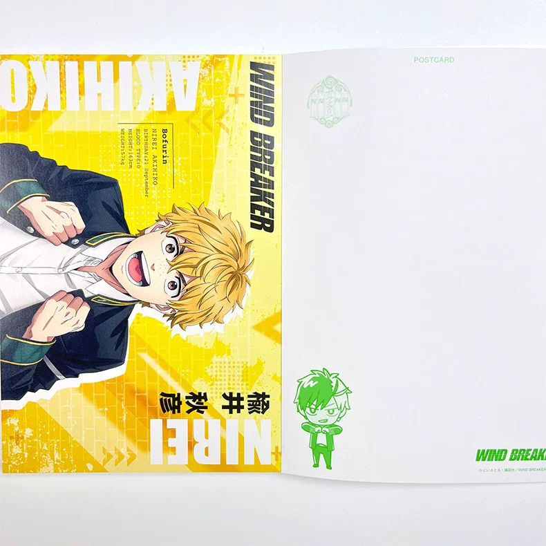 Original WIND BREAKER Season‑1 Official Postcard Book 24Pcs Anime Character Art Postcards Japanese Manga Illustrations