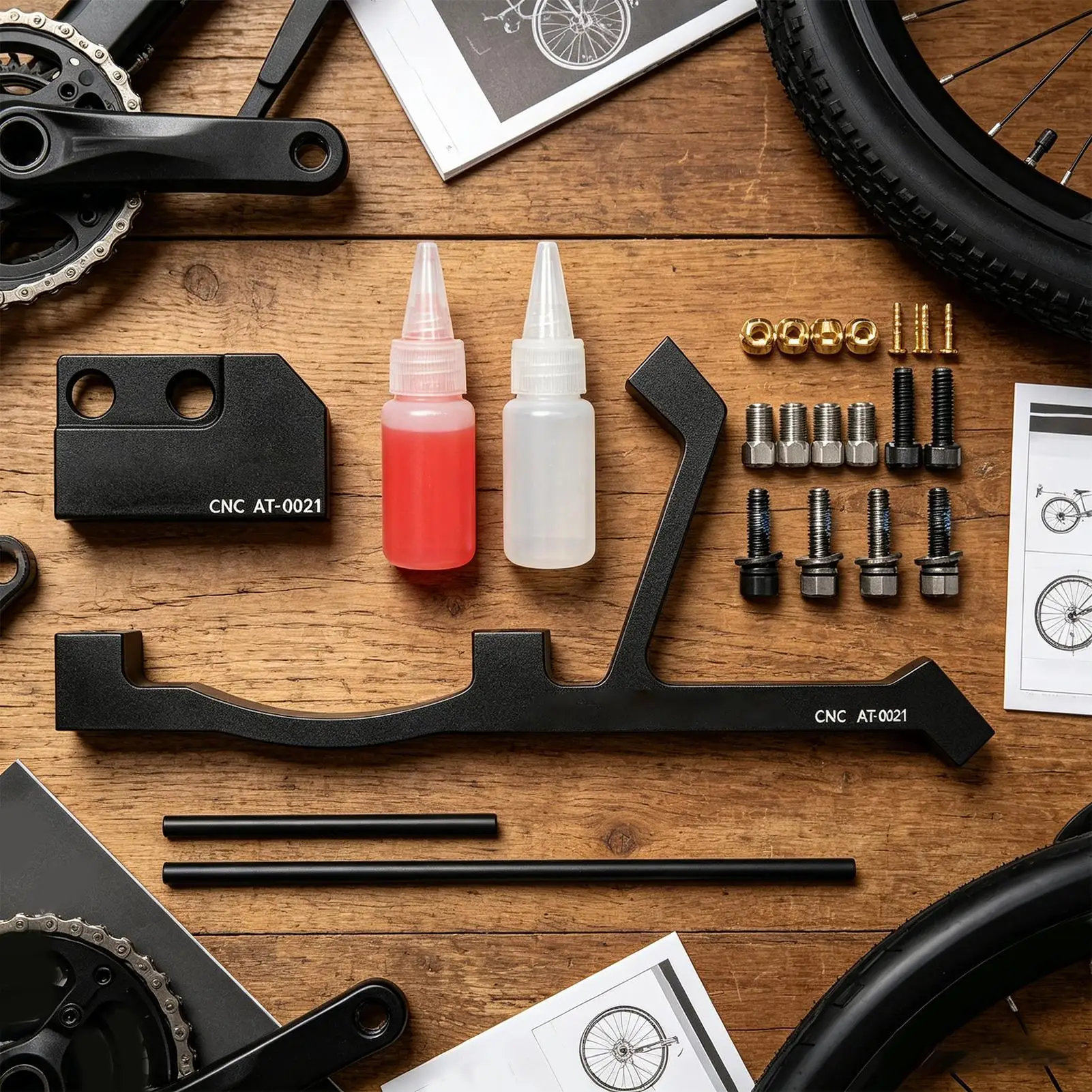 

Rear Disc Brake Adapter Aluminum Alloy Bicycle Post Mount Bolt Fit 203mm/220mm Bike Fork Brake Adapter For Riding Safety