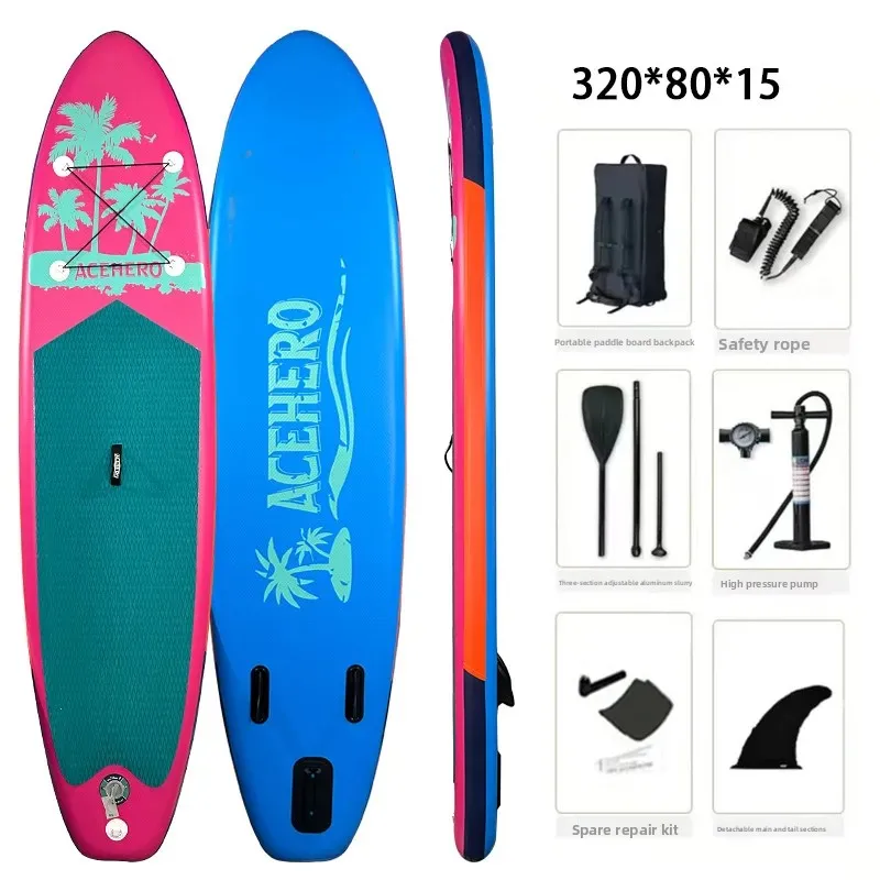 New Inflatable SUP Stand Up Paddle Board Leisure Luya Fishing Surfboard For Beginner Outdoor Water Sports Equipment