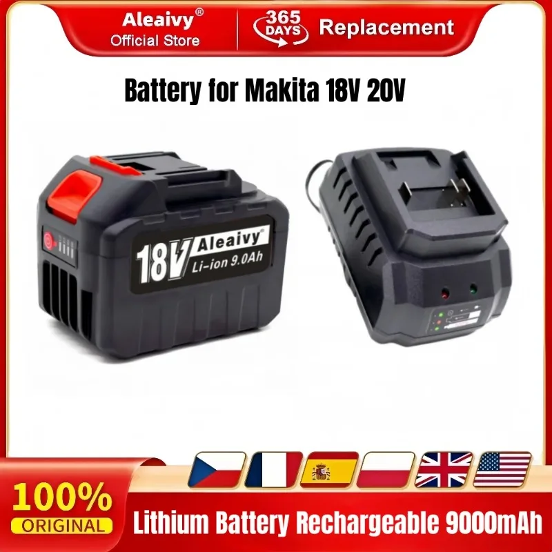 

New Original 6000mAh 9000mAh 21V Rechargeable Lithium-Ion Battery for Makita 18V 20V Cordless Dirll/Brushless Wrench/Screwdriver
