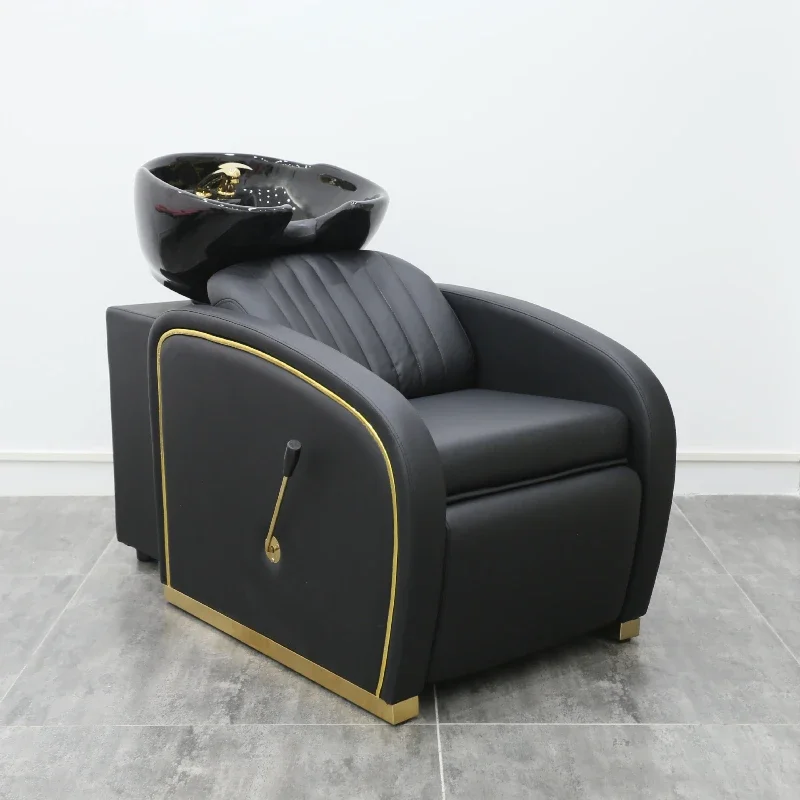 

New shampoo bed, adjustable flush bed for hair salon, high-end hair salon massage flush bed