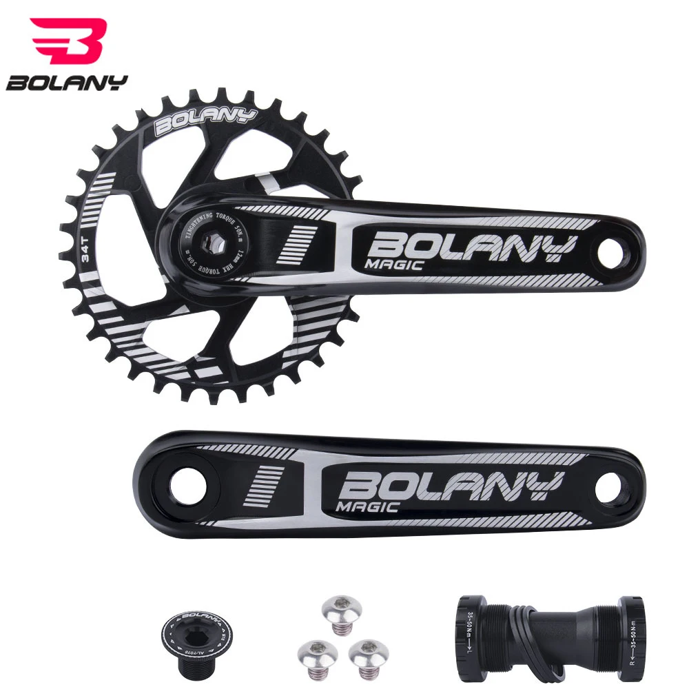 Bolany-Aluminum Alloy Chainring Crank, Mountain Bike Crankset, Direct Mount, Single Disc, 170mm, 34 T, 36T