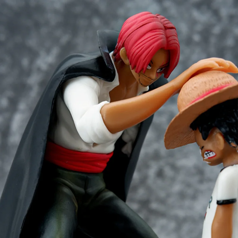 One Piece Anime Action Figure, Monkey D Luffy, Quatro Imperadores, Shanks, Chapéu de Palha, PVC Modelo Carro, Estátua Ornamentos, Brinquedos Boneca