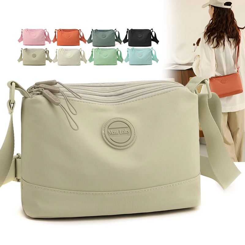 

New Versatile Large Capaci Nylon Crossbody Bag for Women Casual Sports Commuter Phone Bag Single oulder Sling Bag