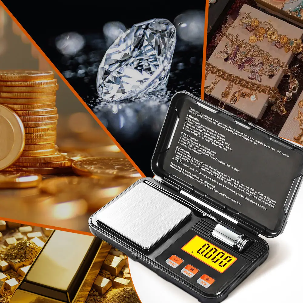 Digital Mini Scale 200g/0.01g 50g/0.001g High Precision Pocket Electronic Scale Balance Scale for Food Weighing Jewelry Scale - view 2