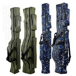 Bolsas de pesca de vientre para hombre, estuche de almacenamiento de gran capacidad, impermeable, para caña de pescar al aire libre, 2/3 capas, 110120/130/150cm