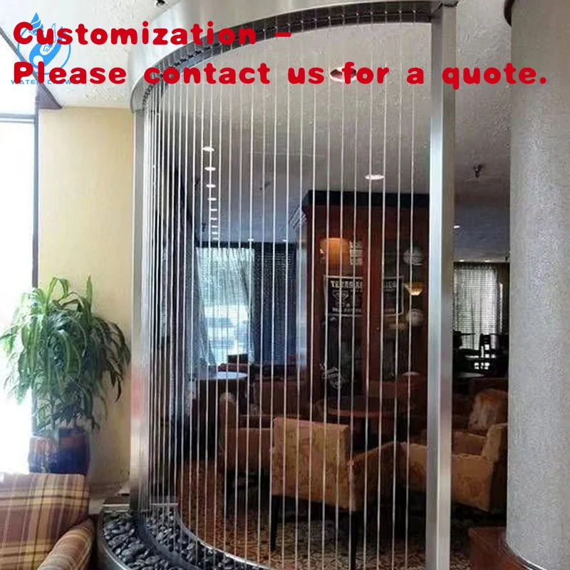custom.Crown Customized Stainless Steel High Quality Indoor Outdoor Decorative Waterfall Rain Fall Curtain Fountain