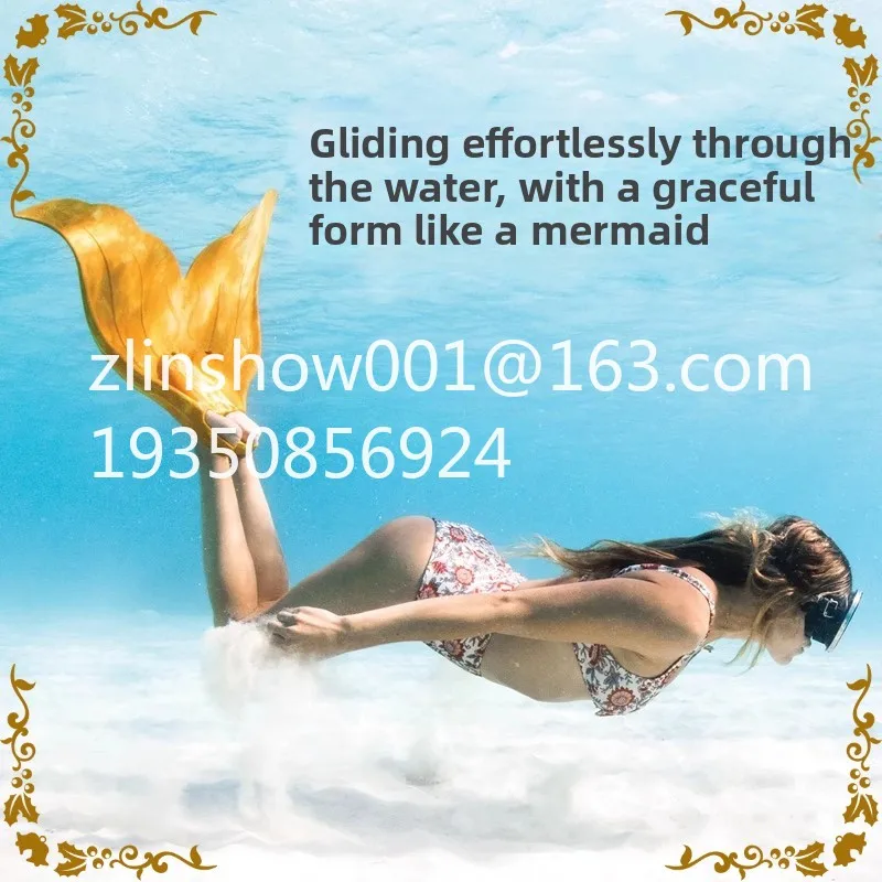 Fun Play Mermaid Tail Type, Children's Flippers, Adult Free Ocean, Diving Training Swimming