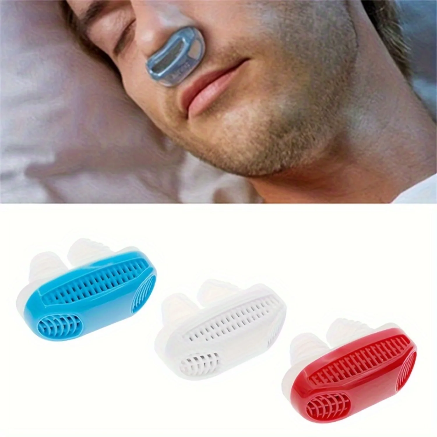 

1pc Effective Silicone - Anti Snoring Solution with Nasal Dilators for Better Sleep, Comfortable Nose Vents for Quiet Night, Br