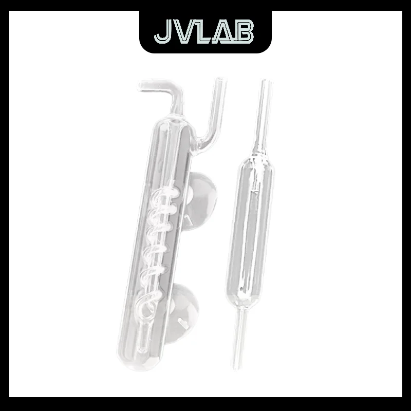 

Crystal Glass Bubble Counter CO2 Carbon Dioxide Counter Glass Spiral Bubble Counter Oxygen Tube Straight JVLAB