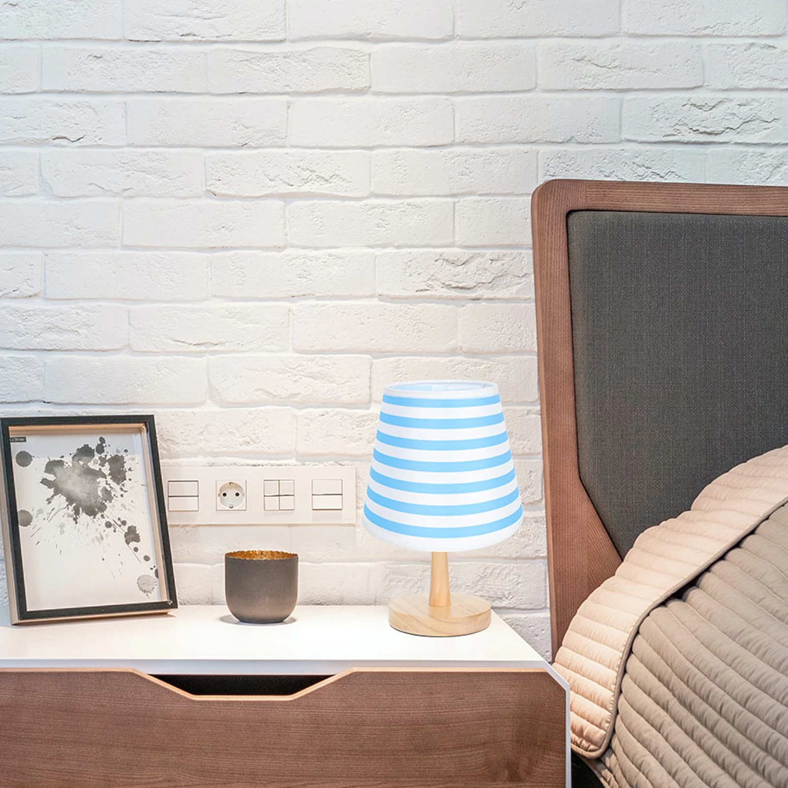 

Fabric Lampshade Cloth Cover Table Bedside Desk Light Bedroom Shades Home Lighting Accessory Warm Atmosphere Replacement Simple