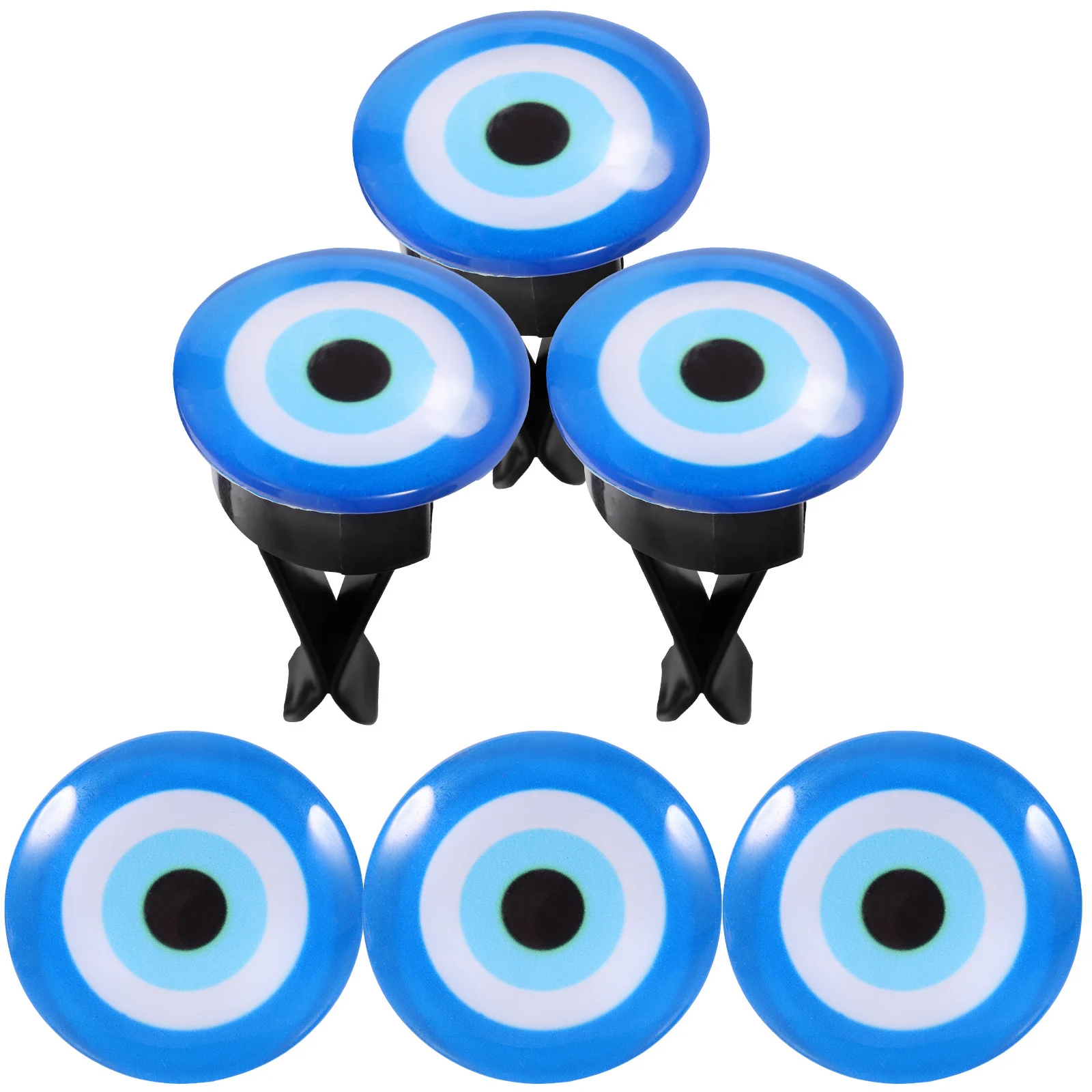

6Pcs Car Vent Diffuser Clips Evil Eye Air Freshener Small Portable Aroma Clips Car Interior Decoration Dashboard Decorations