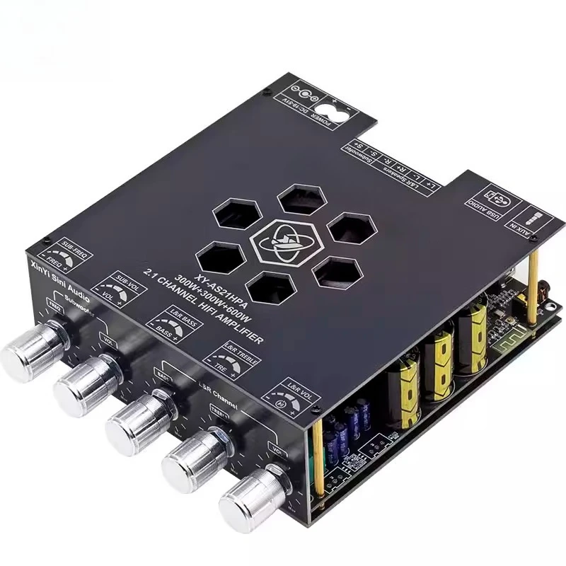 

2.1-канальный Bluetooth-усилитель TPA3255 - DC 19-50В 2*300Вт+600Вт