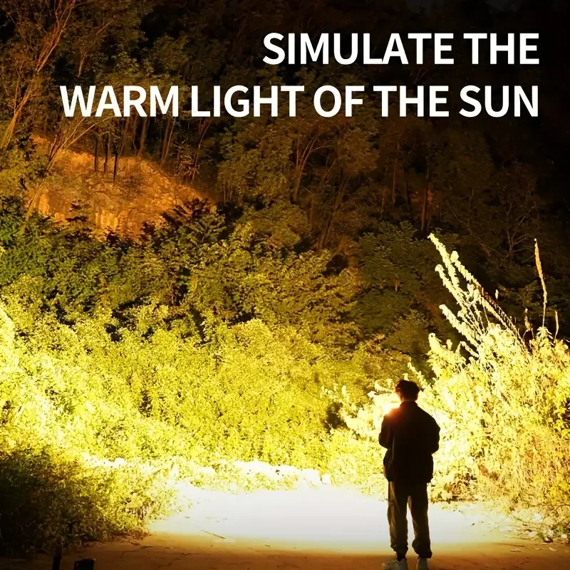 Outdoor Portable LED Camping Light Solar Charging 4000mah Large Capacity Power Bank Intelligent Display Portable Hanging Light