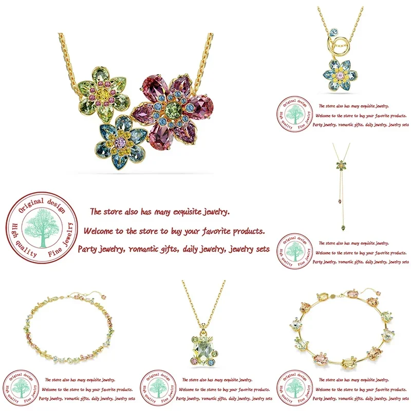 

Fashionable light luxury natural green flower series jewelry necklace
