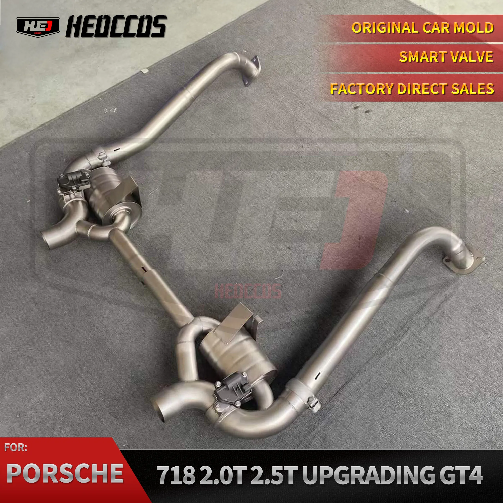 

HEO SS304 High Performance Exhaust System Exhaust Valvetronic Catback for Porsche 718 boxster Cayman 2017-2020 Upgrade GT4
