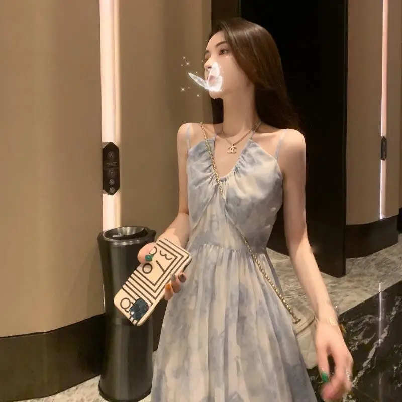 Été 2024 Imprimé floral ter Dr Elely Conçu Jupe trapèze pour femme Taille haute Nylon Cosite Fiber No Sve Busi...