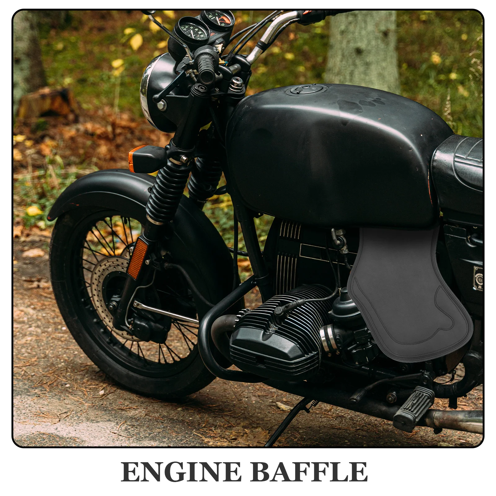 

PU Motorcycle Saddle Shield Deflector Stylish Lightweight Engine Insulation Easy Installation Motorcycle Heat Shield