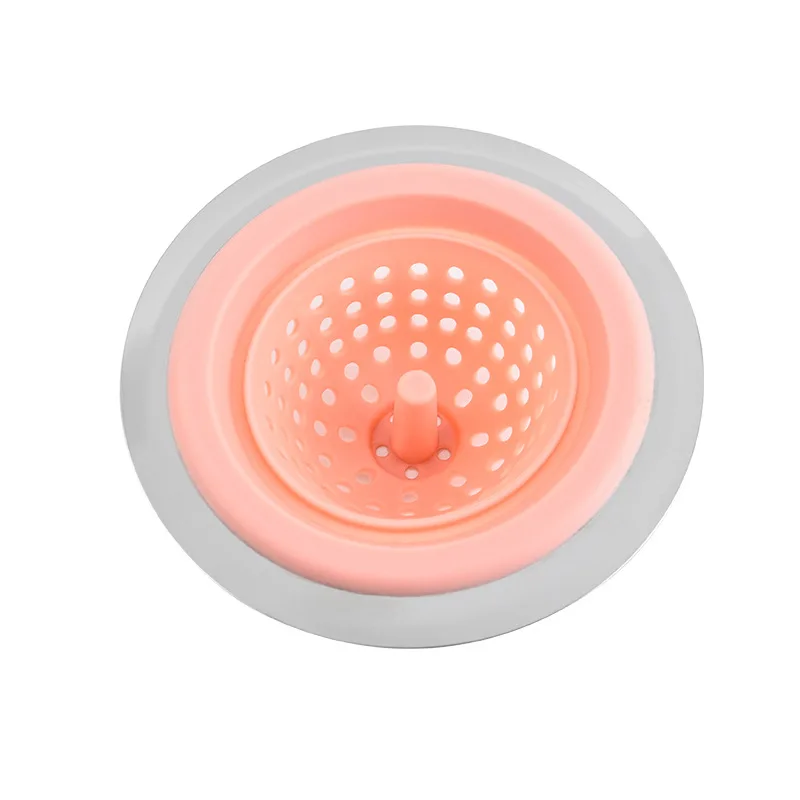 Silicone Bathroom Sink Drains Bathtub Plugs Strainers Sewer Hair Filter Bath Drain Stopper Sink Floor Drain Kitchen Accessories