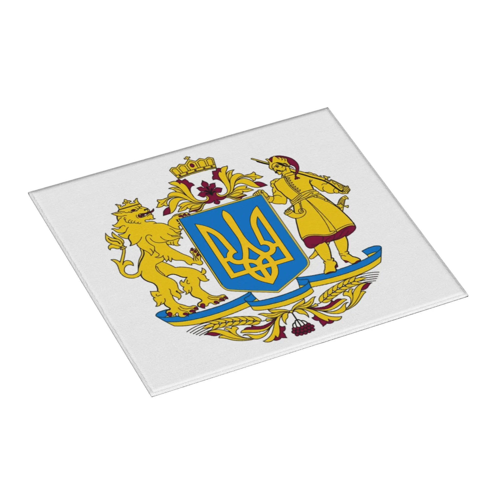 Coat Of Arms Ukraine Flag Non‑Slip Waterproof Absorbent Barware Tableware Oil Proof Reusable  Bathroom Drying Mat For Kitchen