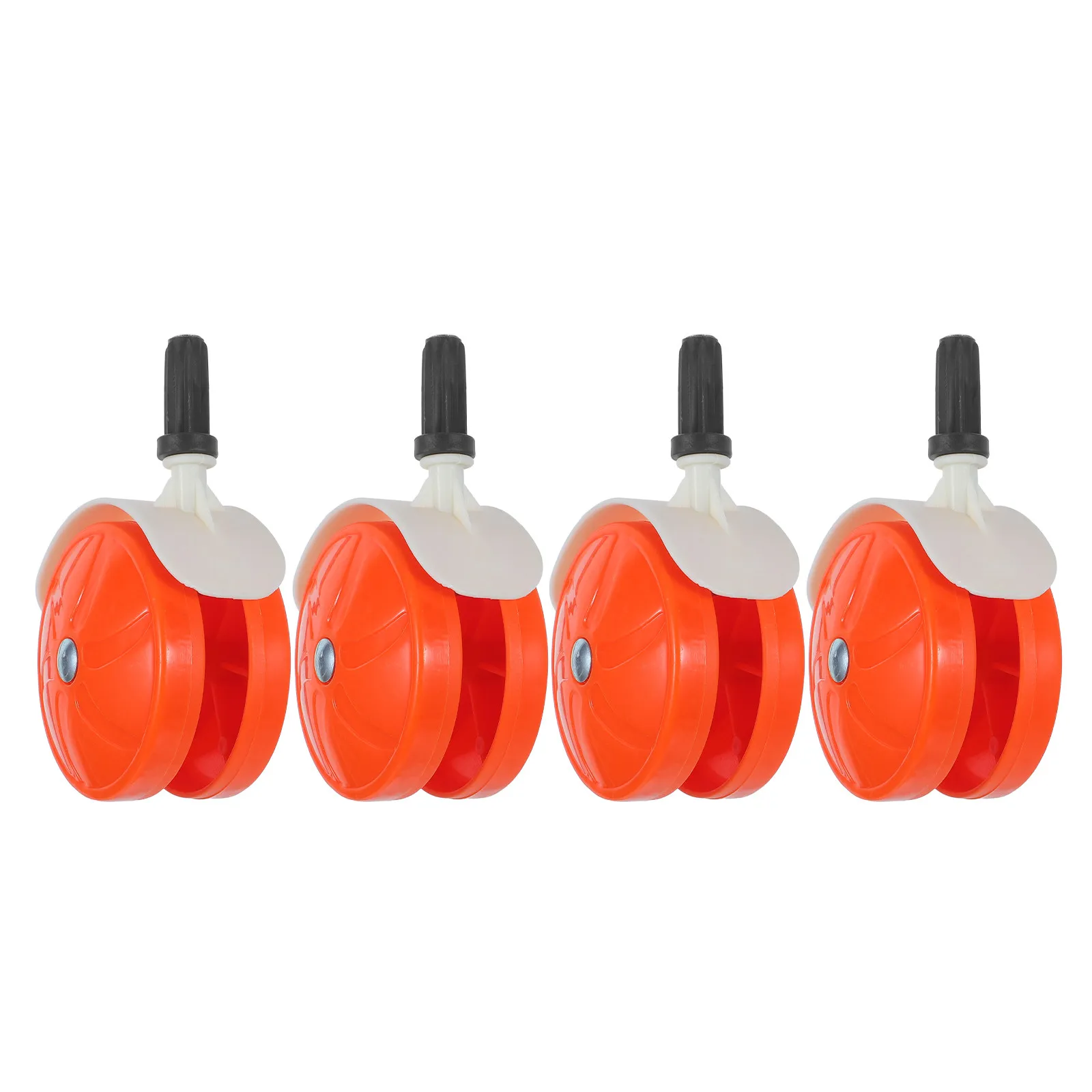 4Pcs Baby Stroller Wheel Replacement Set Smooth Quiet Swivel Plastic Casters Stem for Walker Highchair Pram Trolley Accessories