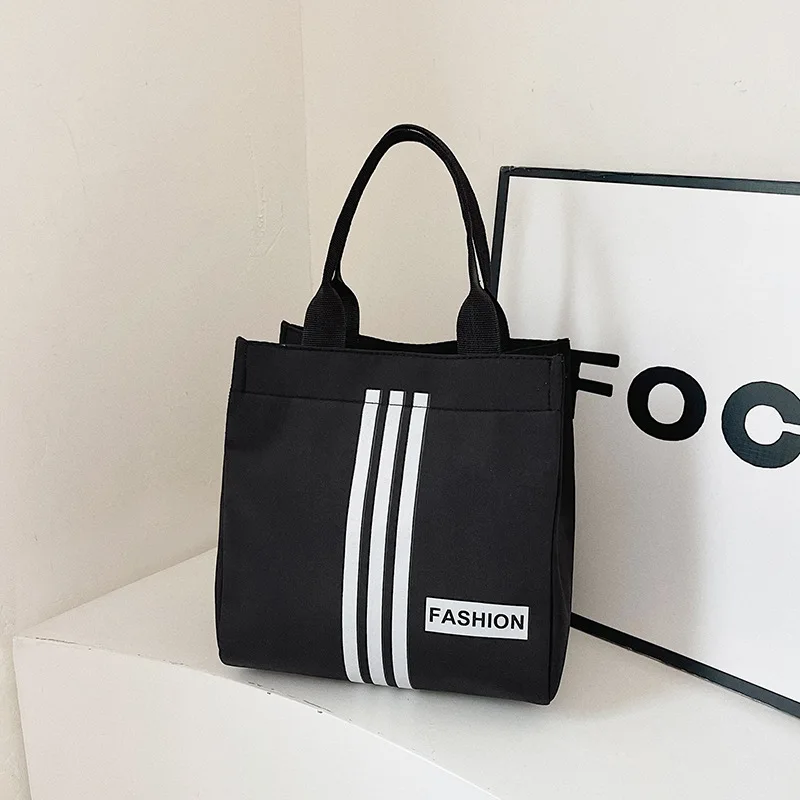 ​ ​ Modna torba wielokrotnego użytku na rok 2025 ​ ​   Torba na lunch damska o dużej pojemności, przenośna, izolowana, minimalistyczna, ekologiczna torba na zakupy.