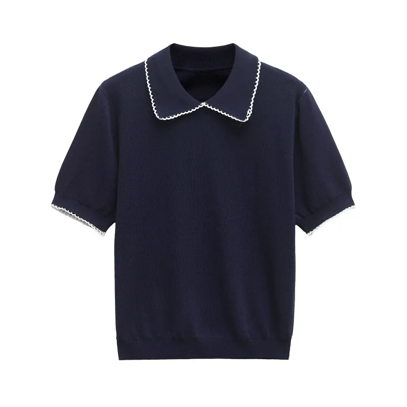 

GELITAYIN T-shirt Female Knitted Top Y2k T-shirts Short Sleeve Tee Women Pulovers Tshirt Harajuku Summer Tops For Woman Tees Lux