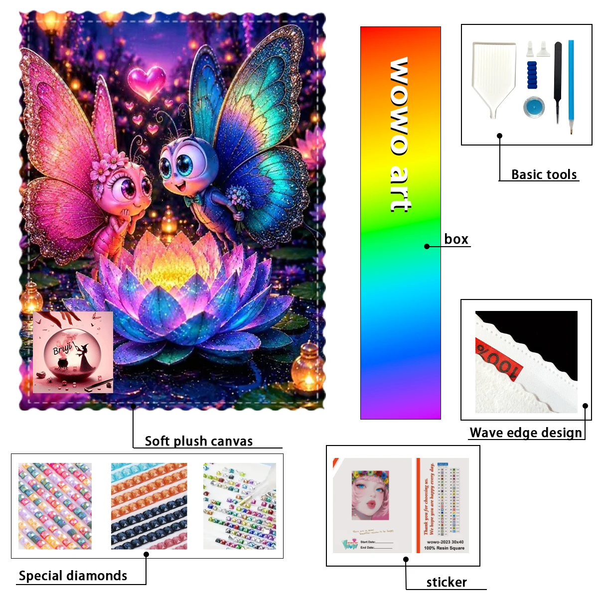 【bruji_-diamond-art】dos-pequenas-mariposas-ab-rhinestone-fd-rhinestone-perfect-resin-diamond