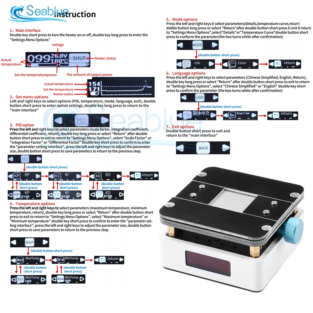 Maintenance And Glue Removal Table Constant Temperature Heating Table Easy Tin Removal for Phone IC CPU Heat Glue Removal Solder