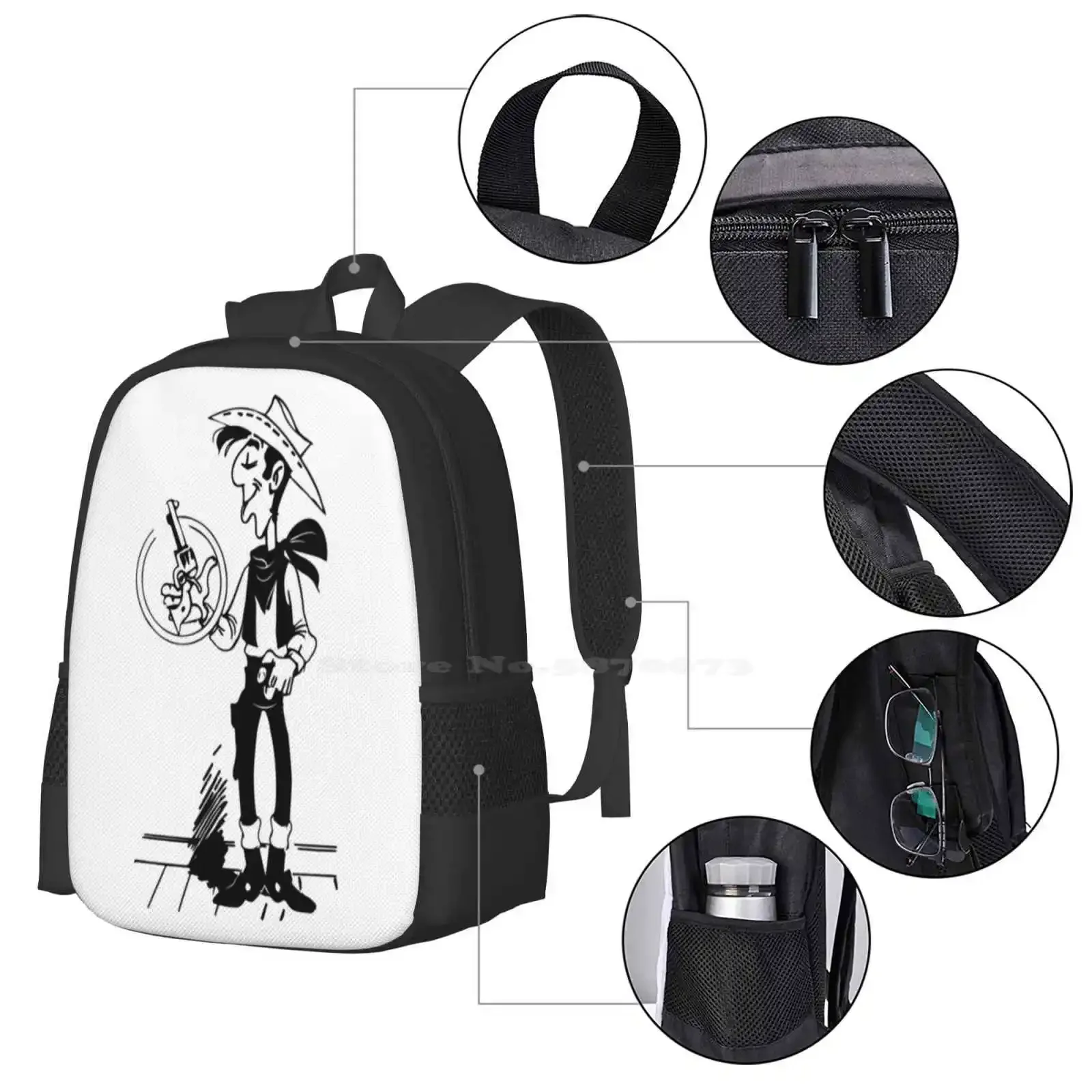 لاكي لوك رائجة البيع حقيبة مدرسية على ظهره حقائب الموضة لاكي لوك #4