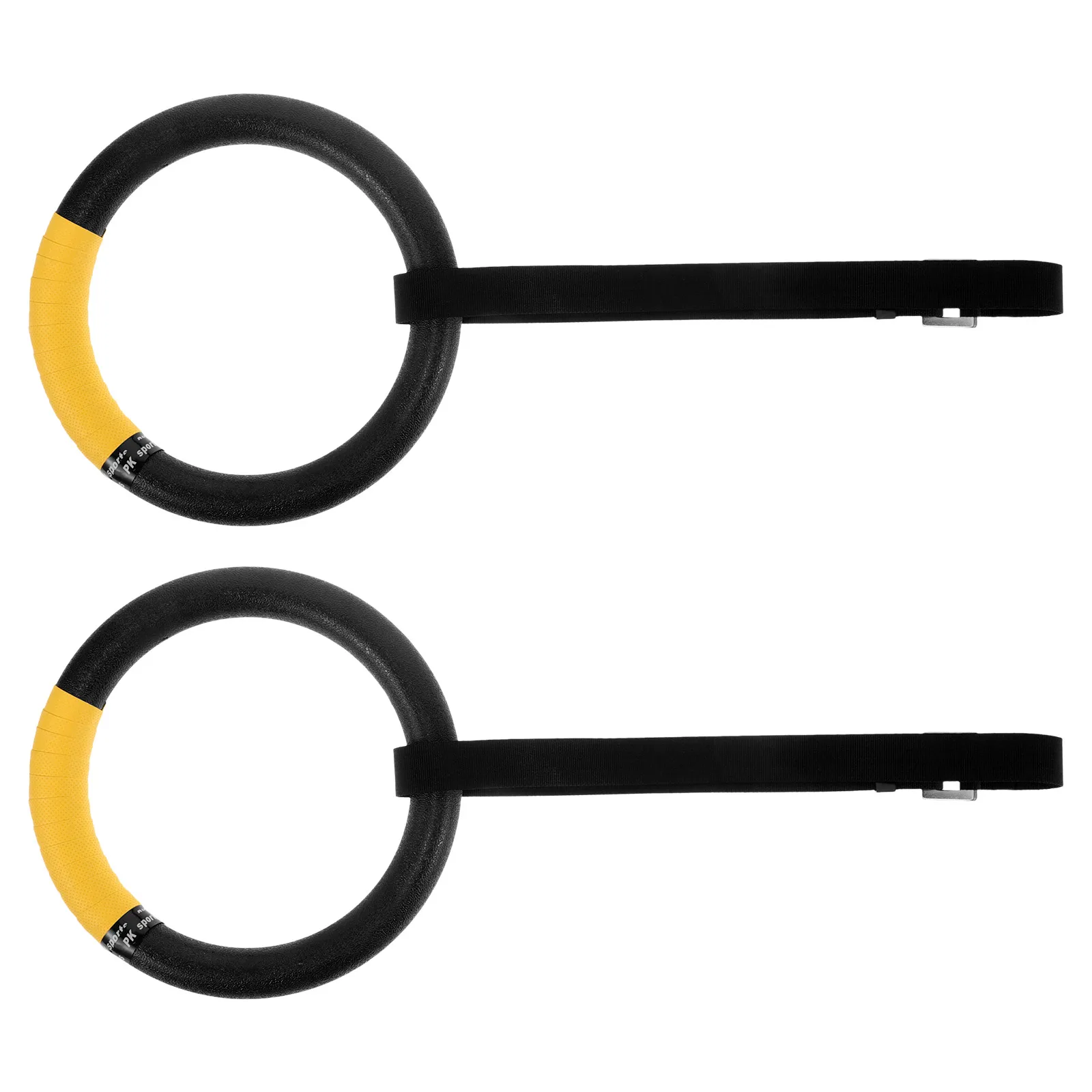 

Fitness Single Bar Ring Gymnastic Rings with Straps Adjustable Pull Up Rings Home Gym Training Core Strength Workout Equipment