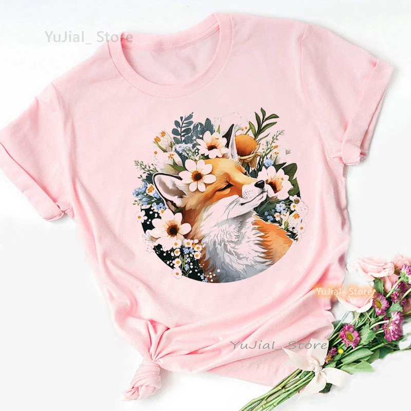 

Corgi Mom Flowers Graphic Print Pink T Shirt Girls German Shorthaired/Pug/Yorkie Dog Tshirt Women'S Clothing T-Shirt Femme