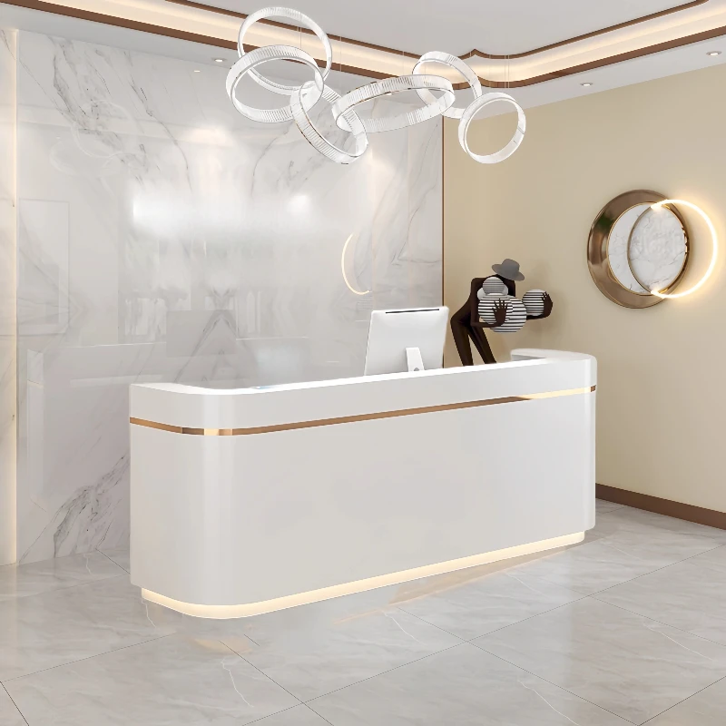 

Decorations Salon Reception Desks Modern Reception Desk Counter Simple Hair Salon Beauty Recepcion Desk Commercial Furniture