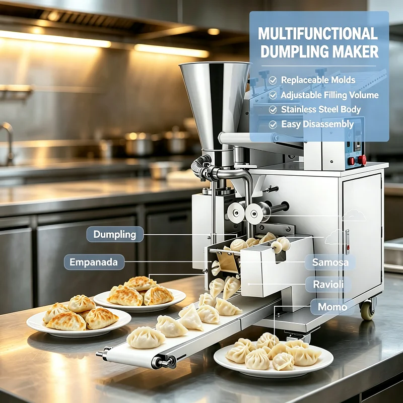 Imitate Handmade Dumpling Machine Gentle Extrusion Force Preserves Dough Toughness To Achieve Chewy Texture Like Manual Wrapping