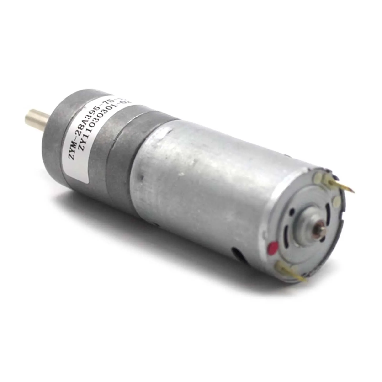 

395 Gear Motor 12V 43RPM - M3 Threaded Shaft Robot Motor for DIY/RC/STEM - 6mm Dual Flat Shaft with 19mm Mounting Holes