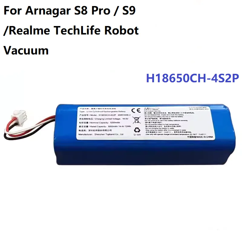 YDLBAT H18650CH-4S2P Battery For Arnagar S8 Pro / S9 /Realme TechLife Robot Vacuum Cleaner