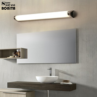 Aluminum LED Fill Light for Mirror Cabinet, Modern Bathroom Makeup Light, Silver Wall Lamp for Balcony Hallway Entrance Bedroom