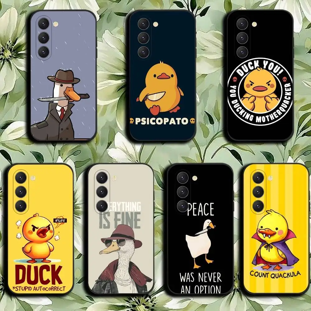 

Cartoon Funny Duck Phone Case For Samsung Galaxy A52 A42 A32 A22 A12 A02S A72 A73 A51 A41 A31 A21S A71 A40 A30S A20S