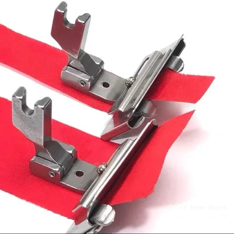 S10A Adjustable Tape Guide Presser Foot Fit Industrial Single Needle Lockstitch Sewing Machine For Attach Laces / Elastic / Tape
