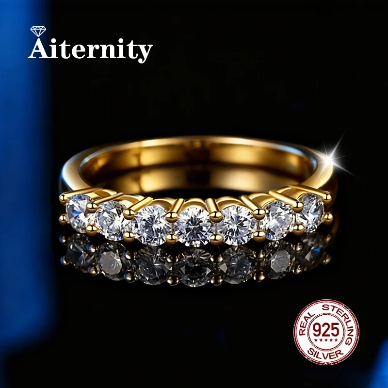 Pass Diamond Test Moissanite Ring And Zircon Unisex Rings 100% Real S925 Silver Ring For Men and Women Luxury Brilliant D VVS1