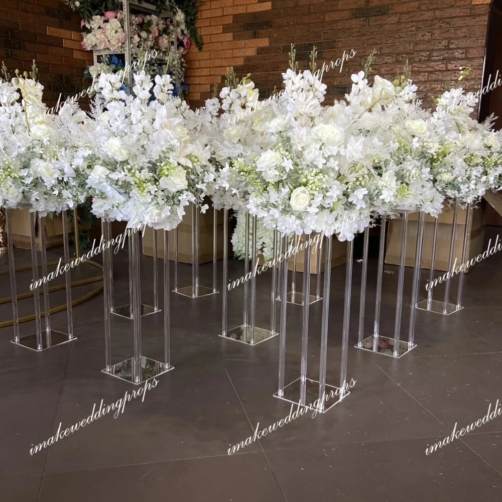 wedding table candlestick holder sliver Gold Metal CandleHolder Stand Table backdrop stick Centerpieces