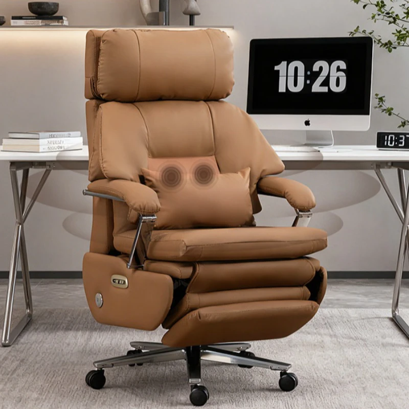 Electric Massage Boss Chair High-end Sedentary Home Height adjustable Office Chair ergonomic comfortable gamestoel Furniture