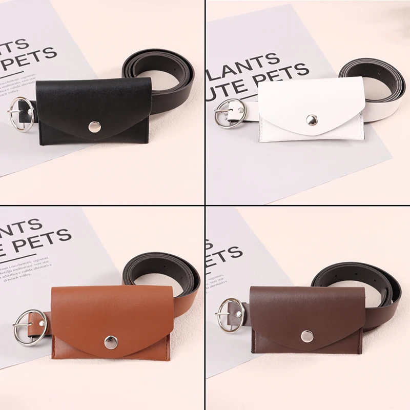 100CM Waist Belt Adjustable PU Waist Pack Metal Buckle Wallet Phone Pouch Ladies Decorative Belts Salesperson Work Bag