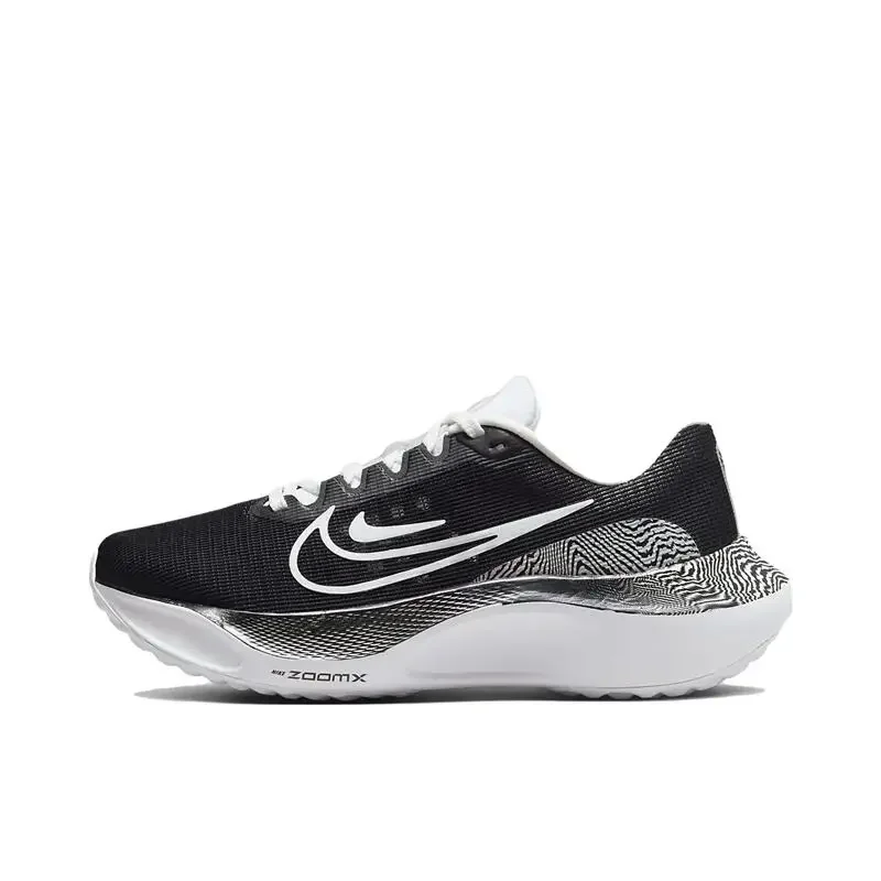 حذاء الجري Nike Zoom Fly 5 للرجال والنساء باللون الأسود والأخضر، مريح ومبطن ومضاد للانزلاق وجيد التهوية