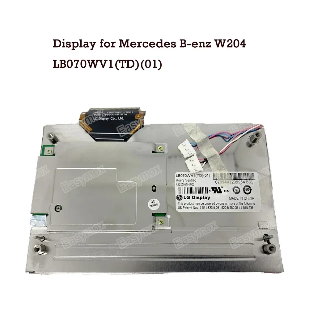 LB070WV1(TD)(01) 7 inch LCD Display for Mercedes Benz W204 GLK GPS Navigation Audio Repair LB070WV1 TD01