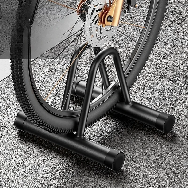 

No-Drill Bike Stand - Indoor/Outdoor Vertical Parking for Road/Mountain Bikes, Space-Saving & Sturdy Steel, Easy Assembly