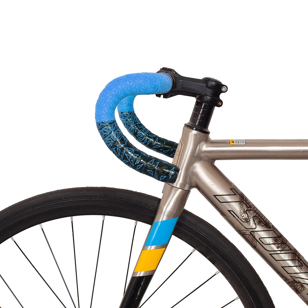 1 Paar Neues Fahrradlenkerband Zweifarbiges Rennrad-Lenkerband mit Chrysanthemenmuster EVA+PU Weiches Anti-Vibrations-Lenkerband Langlebiges Lenkerband – Detail 14