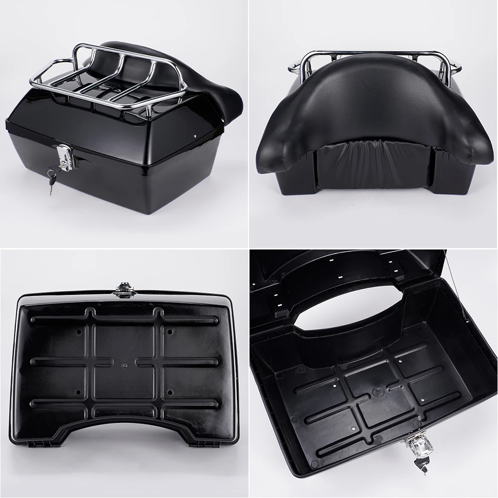 48L Universal Motorcycle Rear Storage Box Tail Luggage Trunk Case Toolbox For Scooter Motorcycle Trunk Scooter Motorbike