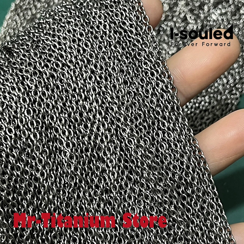 반제품 순수 티타늄 O형 체인 1.2mm-4.5mm DIY 주얼리 제작 저자극성 경량 친환경 도매